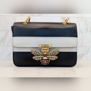 Gucci Black and Cream Queen Margaret  Bag